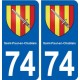 74 Saint-Paul-en-Chablais blason autocollant plaque stickers ville