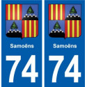 74 Samoëns blason autocollant plaque stickers ville