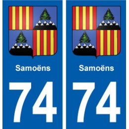 74 Samoëns blason autocollant plaque stickers ville