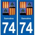 74 Samoëns blason autocollant plaque stickers ville