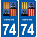 74 Samoëns blason autocollant plaque stickers ville