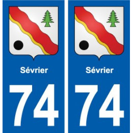 74 Sévrier blason autocollant plaque stickers ville