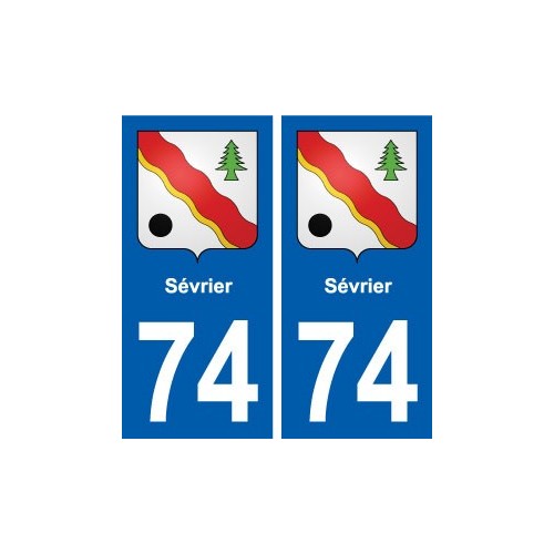 74 Sévrier blason autocollant plaque stickers ville