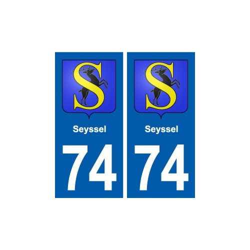 74 Seyssel blason autocollant plaque stickers ville