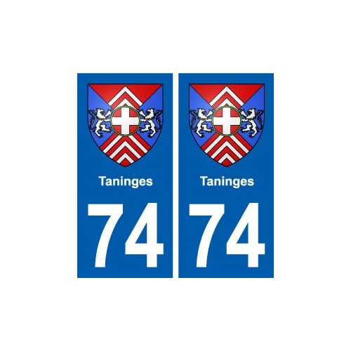 74 Taninges blason autocollant plaque stickers ville