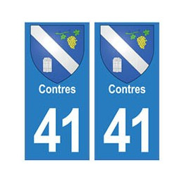 41 Contres autocollant plaque blason armoiries stickers département ville