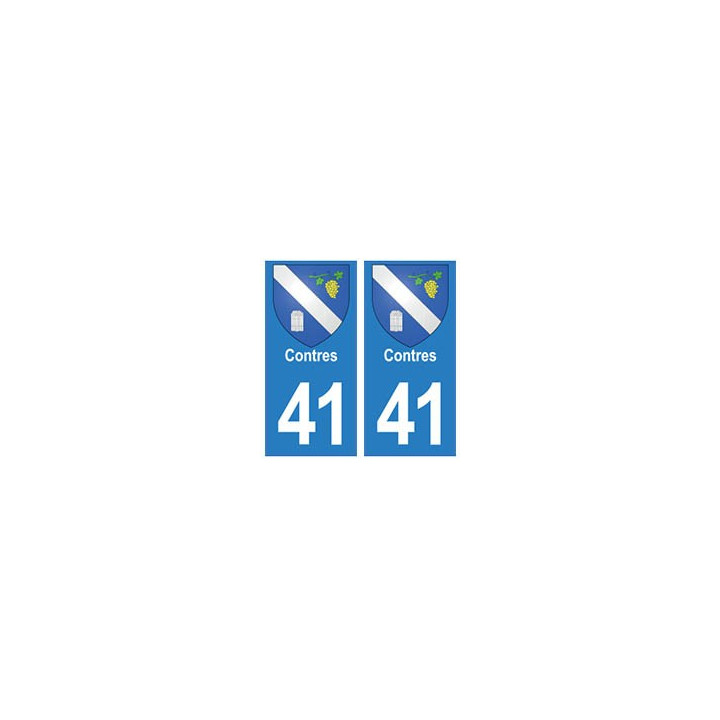 41 Contres autocollant plaque blason armoiries stickers département ville