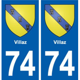 74 Villaz blason autocollant plaque stickers ville