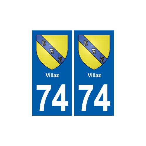 74 Villaz blason autocollant plaque stickers ville