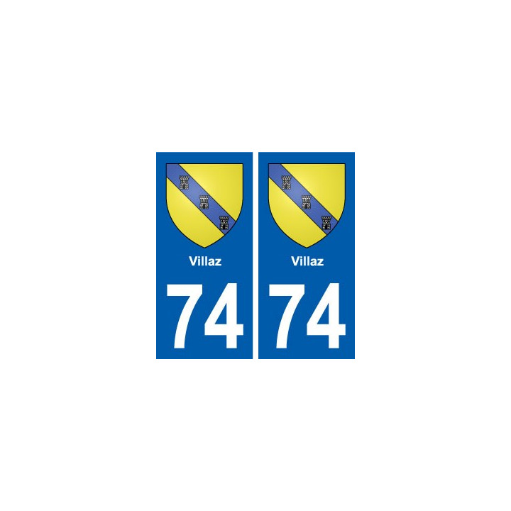 74 Villaz blason autocollant plaque stickers ville