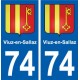 74 Viuz-en-Sallaz blason autocollant plaque stickers ville