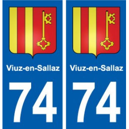 74 Viuz-en-Sallaz blason autocollant plaque stickers ville