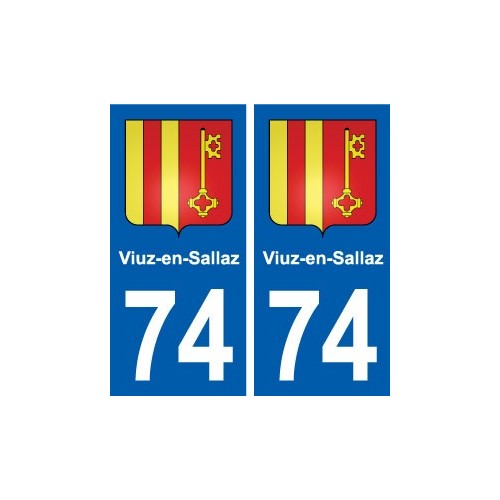 74 Viuz-en-Sallaz blason autocollant plaque stickers ville