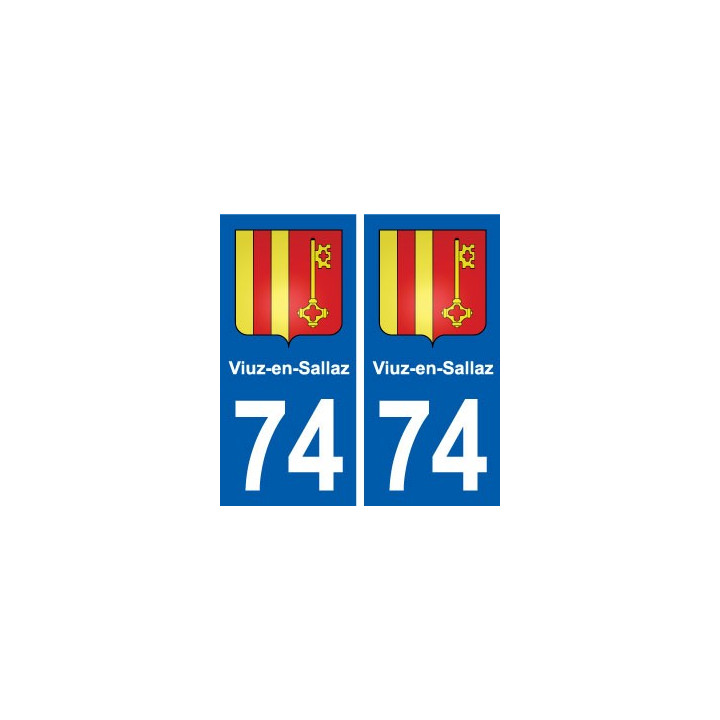 74 Viuz-en-Sallaz blason autocollant plaque stickers ville