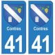 41 Contres autocollant plaque blason armoiries stickers département ville