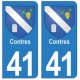 41 Contres autocollant plaque blason armoiries stickers département ville