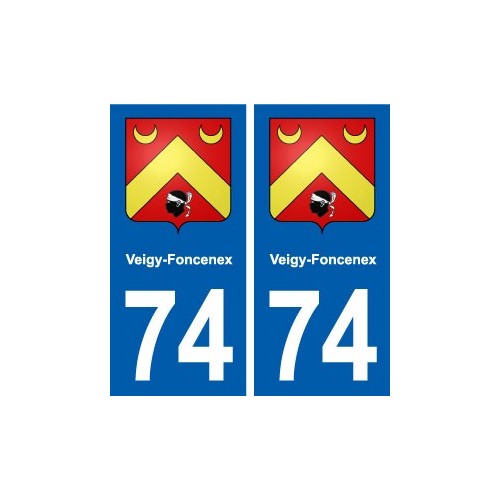 74 Veigy-Foncenex blason autocollant plaque stickers ville
