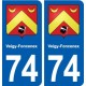 74 Veigy-Foncenex blason autocollant plaque stickers ville