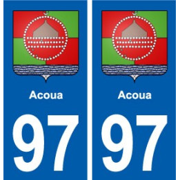97 Acoua blason autocollant plaque stickers ville