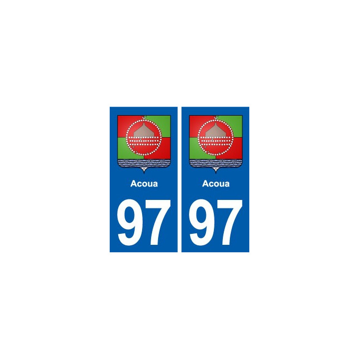 97 Acoua blason autocollant plaque stickers ville