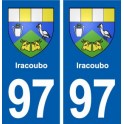 97 Iracoubo blason autocollant plaque stickers ville