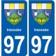 97 Iracoubo blason autocollant plaque stickers ville