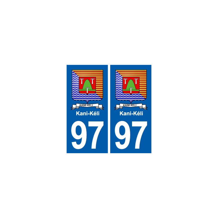 97 Kani-Kéli blason autocollant plaque stickers ville