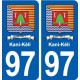 97 Kani-Kéli blason autocollant plaque stickers ville