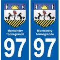 97 Montsinéry-Tonnegrande blason autocollant plaque stickers ville