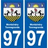 97 Montsinéry-Tonnegrande blason autocollant plaque stickers ville
