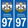 97 Montsinéry-Tonnegrande blason autocollant plaque stickers ville