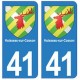 41 Huisseau-sur-Cosson autocollant plaque blason armoiries stickers département ville
