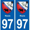 97 Roura blason autocollant plaque stickers ville