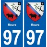 97 Roura blason autocollant plaque stickers ville