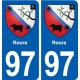 97 Roura blason autocollant plaque stickers ville