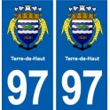 97 Terre-de-Haut blason autocollant plaque stickers ville