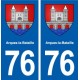 76 Blangy-sur-Bresle blason autocollant plaque stickers ville