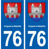76 Blangy-sur-Bresle blason autocollant plaque stickers ville
