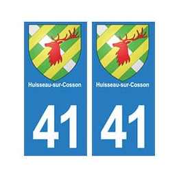 41 Huisseau-sur-Cosson autocollant plaque blason armoiries stickers département ville