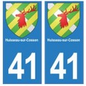 41 Huisseau-sur-Cosson autocollant plaque blason armoiries stickers département ville
