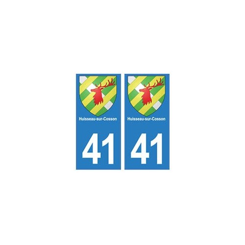 41 Huisseau-sur-Cosson autocollant plaque blason armoiries stickers département ville