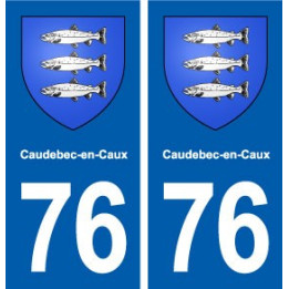 76 Caudebec-en-Caux blason autocollant plaque stickers ville