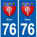 76 Boos blason autocollant plaque stickers ville
