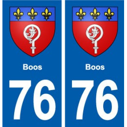 76 Boos blason autocollant plaque stickers ville