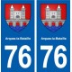 76 Arques-la-Bataille blason autocollant plaque stickers ville