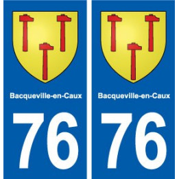 76 Bacqueville-en-Caux blason autocollant plaque stickers ville