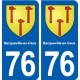 76 Bacqueville-en-Caux blason autocollant plaque stickers ville