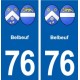76 Belbeuf blason autocollant plaque stickers ville
