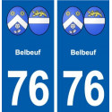 76 Belbeuf blason autocollant plaque stickers ville