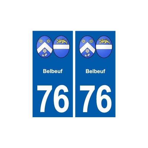 76 Belbeuf blason autocollant plaque stickers ville